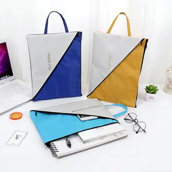 

Canvas Documents Bag A4 File Folder with Dual Buckles Filing Bag Waterproof Paper Organizer Office School Stationery Supplies