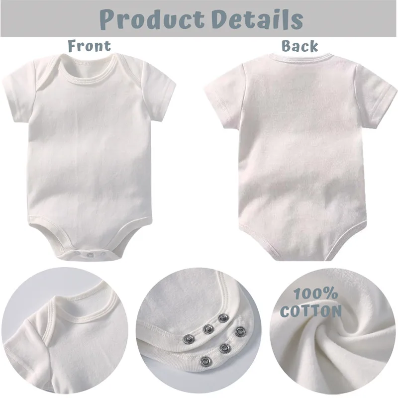 I Love My Uncle/ Aunt/Grandpa/Grandma Baby Announcement Clothes Newborn Baby Short Sleeve Bodysuits Casual Baby Boy Girl Onesies 5