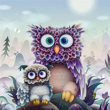 

5D DIY Full Round Drill Diamond Painting Mosaic Rhinestone Embroidery Cross Stitch Owl Crafts Souvenir Home Decoration Gifts