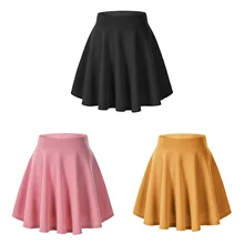 *#Best Price Preppy Style Mini Skirts Womens Summer Solid High Waist Simple Skirt Ladies Party Midi Skirt Casual Cute Sweet Girls Dance Skirt *#Best Price Preppy Style Mini Skirts Womens Summer Solid High Waist Simple Skirt Ladies Party Midi Skirt Casual Cute Sweet Girls Dance Skirt