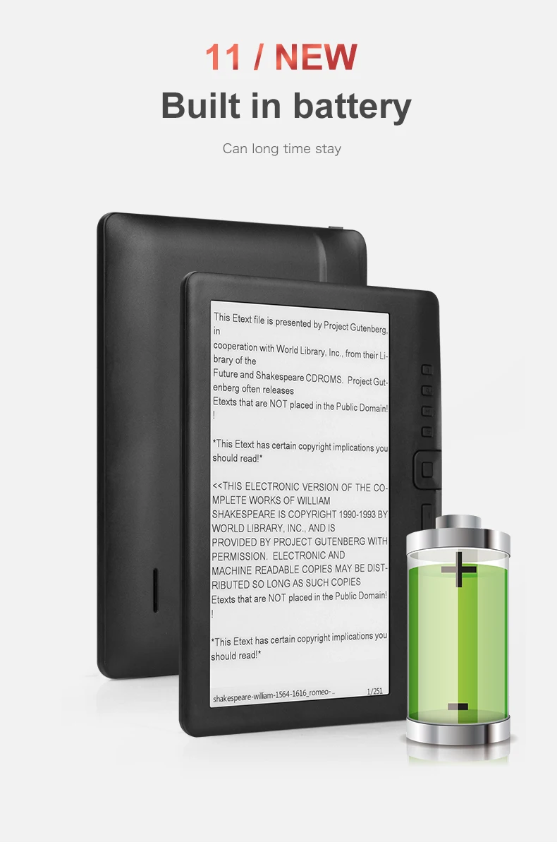 Читатель электронной книги 4G/8G/16G 7 дюймовый читатель Ebook LCD Цвет нойекиновая поддержка Русского