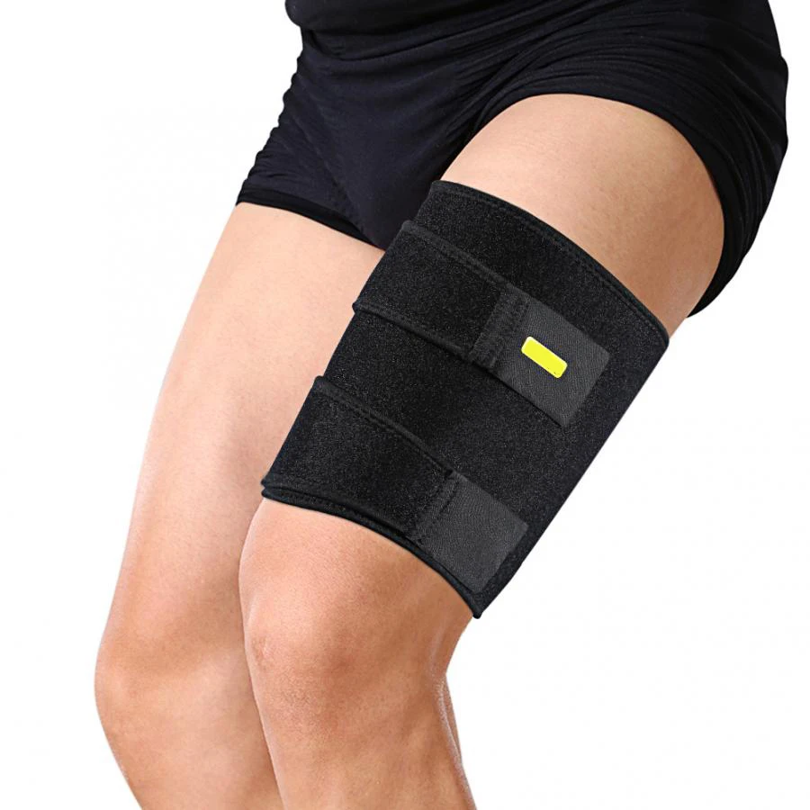

Adjustable Compression Sleeve Wrap Strap Protector Thigh Brace Support for Hamstring Quad Groin Pain Relief Slimming Cover Belt