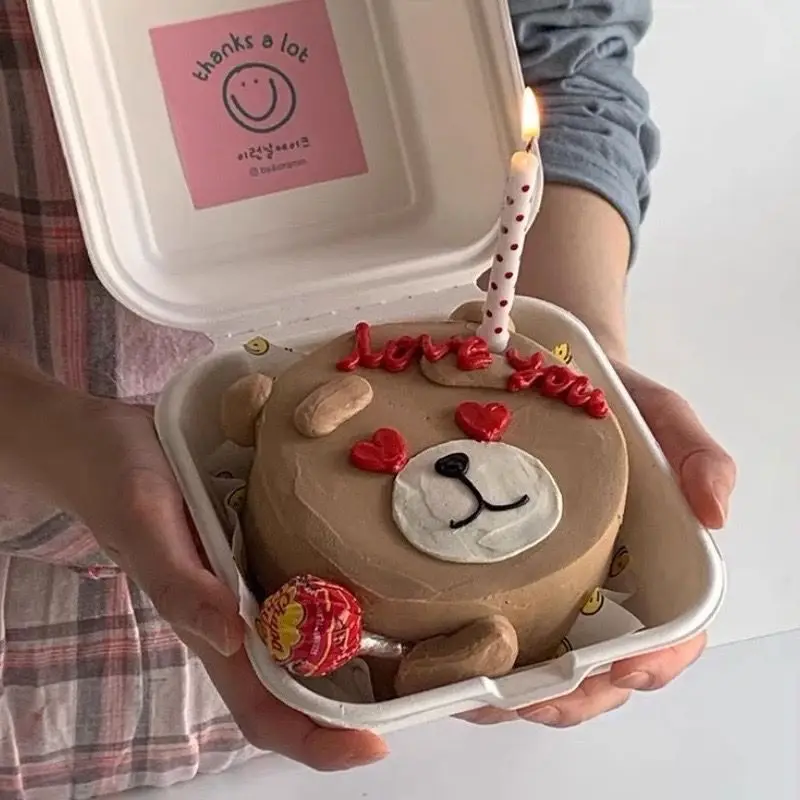 Wooden Disposable Serving Plates Picnic Bento Box Teller Pulp Dessert Cake Burger Packing Fruit 플라스틱 접시 Assiette Jetable Mariage
