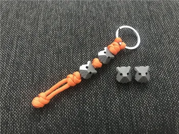 

EDC Bear Paracord Beads Small Straight Knife Beads Titanium Alloy Stone Wash