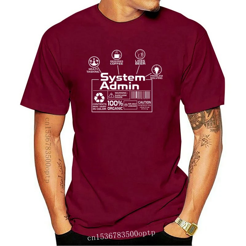 New System Administrator Funny Beer Loving Sys Admin Gift Tee Short Sleeve  T Shirt Funny Print Top Tee 100 % Cotton T Shirt| | - AliExpress
