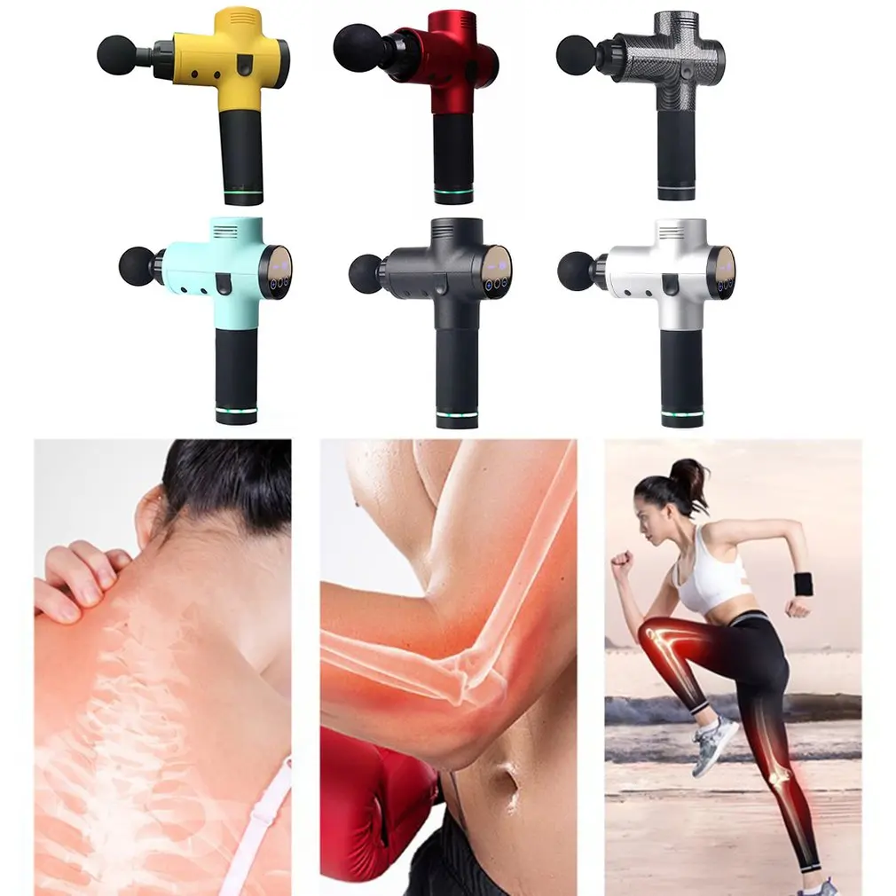 Myofascial физиотерапия инструмент немой сенсорный экран фасции пистолет массажный пистолет электрическая упаковочная пленка ударный Релакс пистолет глубокий массажер