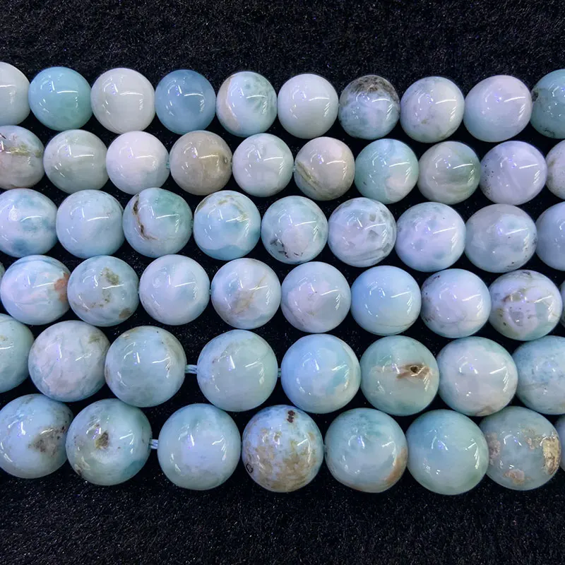 8-10 мм натуральный синий самоцвет LARIMAR камень бусины 15 &quotКруглые DIY для