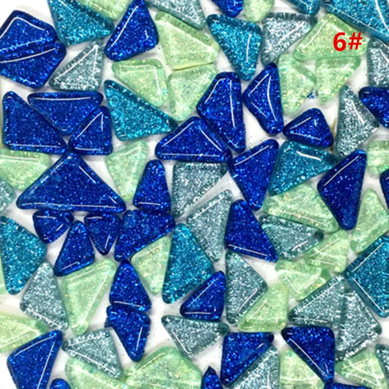 Pattern 6 120g Shiny Creative Glass Mosaic Tiles Wall Crafts Various Mixes Optic Drops YLM9961 - Цвет: Pattern 6