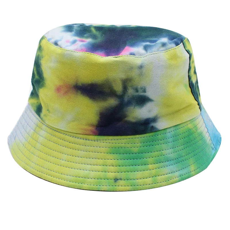 Chapeau Seau Tie Dye Réversible Pêcheur Été Plage Chapeaux De Soleil Pour Femmes