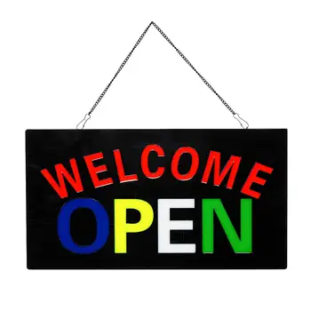 

Open Welcome LED Hanging Sign Light Board Bar Pub Club Party Door Shop Display Lamp Decoration Advertising Commercial Lighting