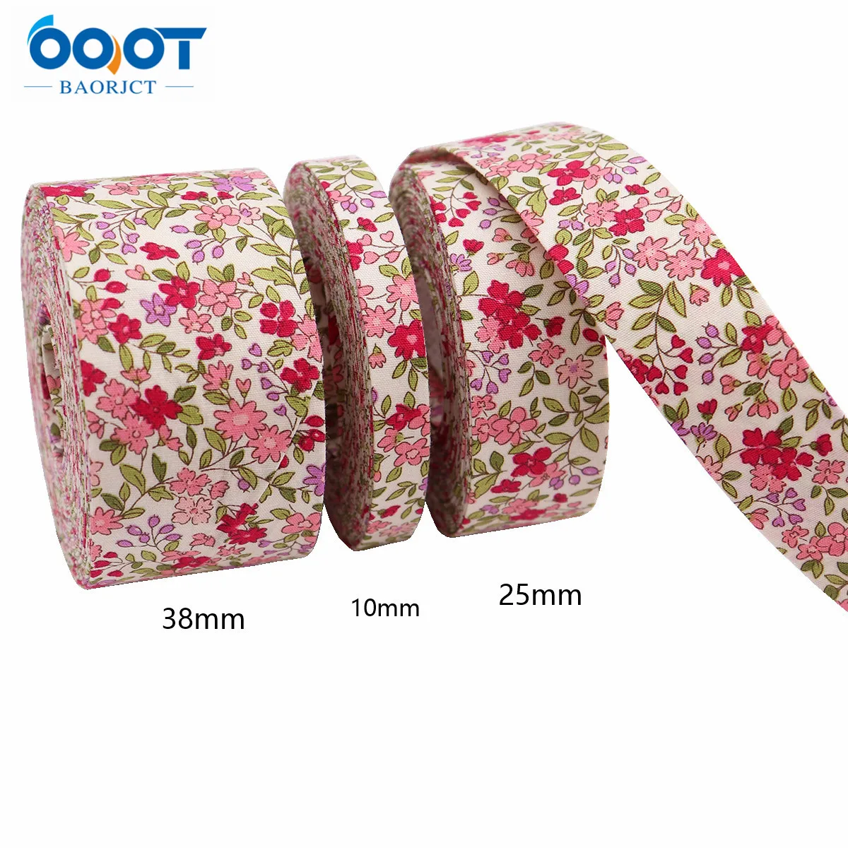 Ribbon Decoration Ribbon Supplies Double-Sided Flower Thicken Cloth Ribbon 5Yards M-21820-1461 38MM DIY Crafts Hairclip Apparel Accessories And Sewing Decorations