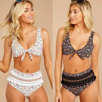 

Womens Swimming Padded Swimsuit High Waist Push Up Bikini Sets Backless Sexy Summer Swimwear 2020 Bikinis Summer