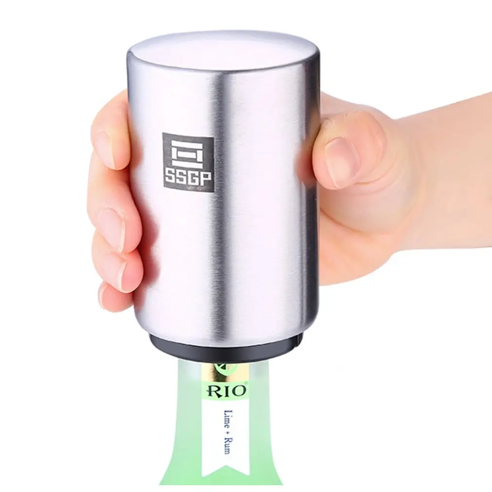 Creative Automatic Beer Bottle Opener Stainless Steel Wine Beer Soda Glass Cap Bottle Opener Portable Bar Accessories