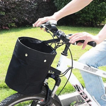 

2019 High Quality Durable Creative Outdoor Cycling Bicycle Basket Big Capacity Bike Head Storage Bags Bike Accessories- Black