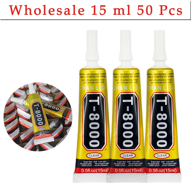 Genuine 50PCS T8000 Glue 15ml Mechanic Strong For Mobile Phone Screen