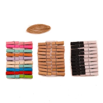 

Wood Color Clip/Black And White Wooden Clip/Home Photo Wall Decoration/DIY House/Christmas Home Decoration
