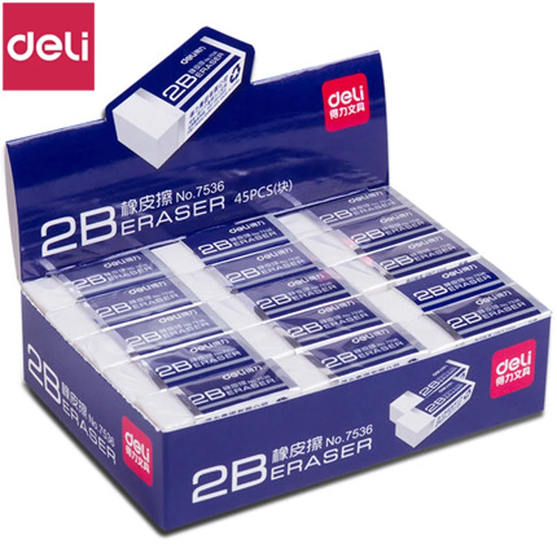 Ластик DELI 7536 2B 10 шт. чистый ластик не оставляя следов оптовая продажа товары для