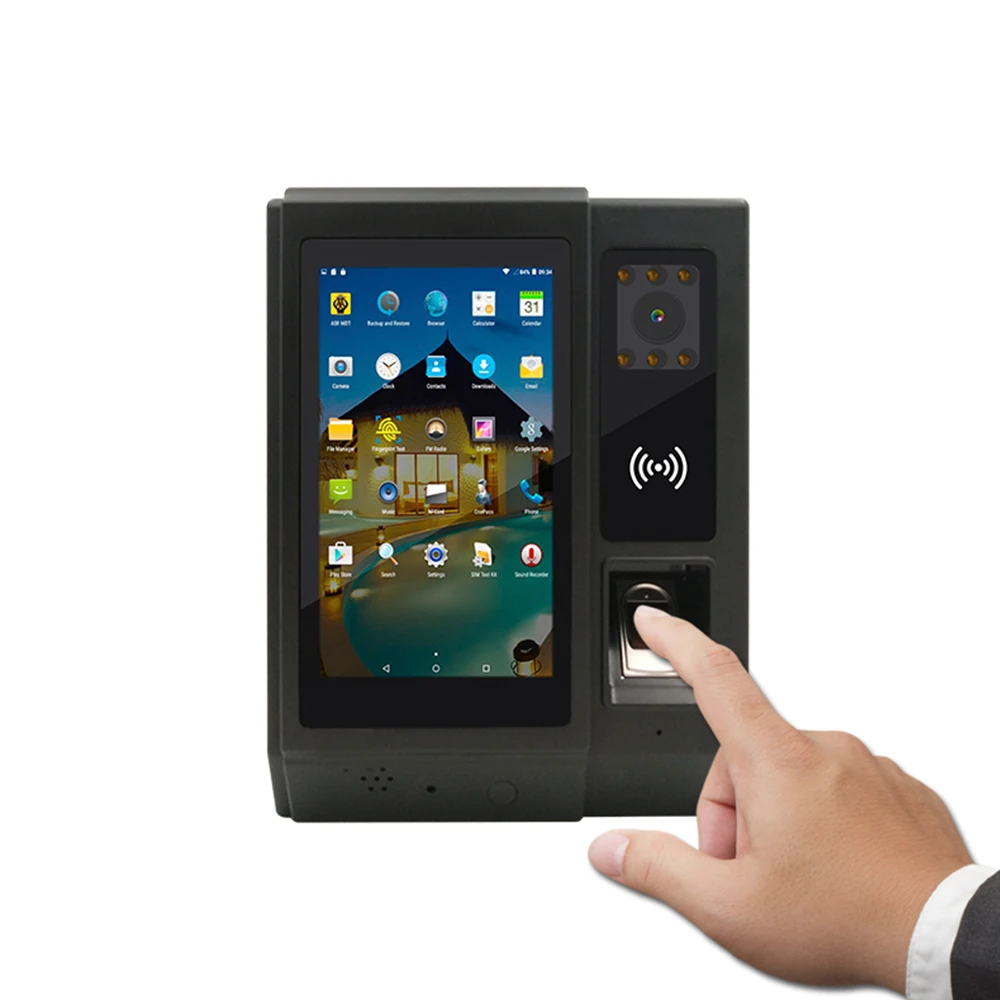 Биометрический считыватель отпечатков пальцев Android с камерой контролем доступа