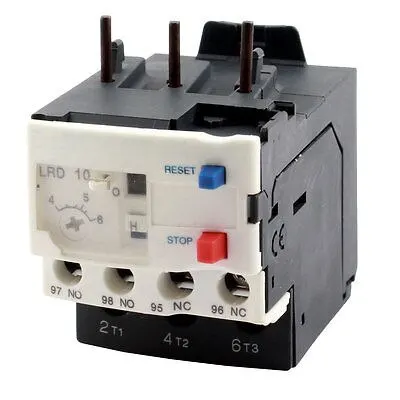 

4-6A 1NO 1NC 3 Phases Adjustable Electric Thermal Overload Relay LRD10C