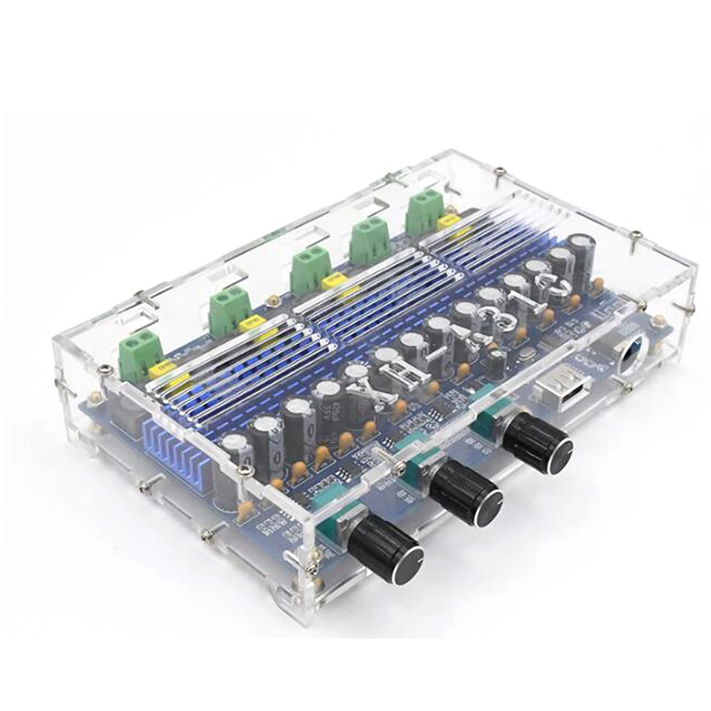 2x50 Вт+ 2x100 Вт Bluetooth цифровой усилитель мощности 4 канала двойной бас