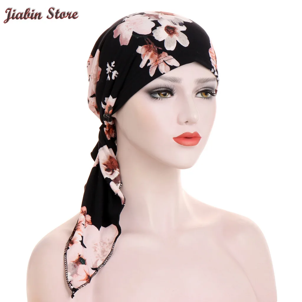 

2020 New fashion Muslim hijab caps for women Leopard print arab wrap head scarf hijab underscarf caps turbante mujer