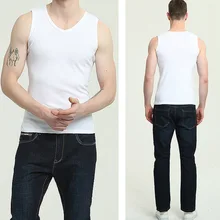 Мужское хлопковое нижнее белье, базовая майка без рукавов, Повседневная Удобная майка