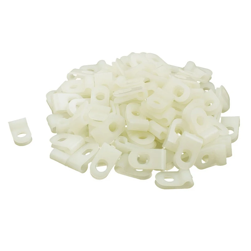 Quality 100 pcs. UC-0 Plastic Cable Clip Nylon Wire Fixed Clamp clip White