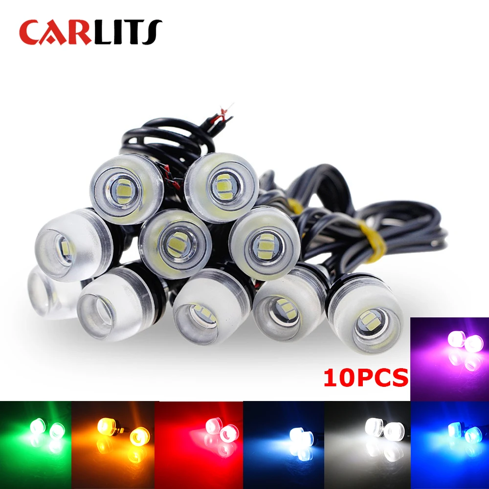 10pcs Led Daytime Running Lights Eagle Eye Drl 12v White 18mm