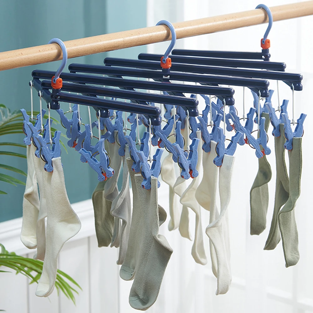 Household Hangers To Dry Clothes Clips Organizer Underwear Bras Socks