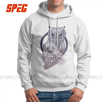 

Celitc OWL Viking Valhalla Odin Men's Hooded Sweatshirt 100% Cotton Vintage Hoodie Birthday Gift Pullovers