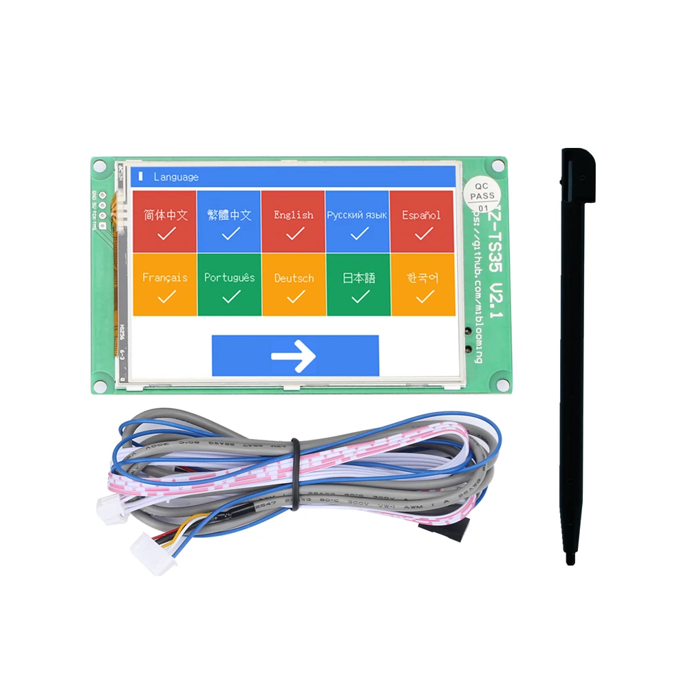 

Jz-Ts35 3.5-Inch Touch Screen Display Board Compatible With Ramps1.4 Mega2560 Marlin 3D Printer Accessories