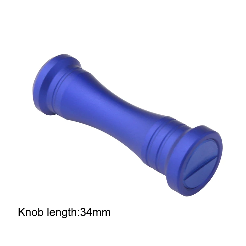 blue EKFan Fishing Reel Handle Knob 34mm Aluminum Alloy Fish Tackle Dripping wheel Drum Spinning wheel Metal grip Equipment Accessory - Цвет: blue