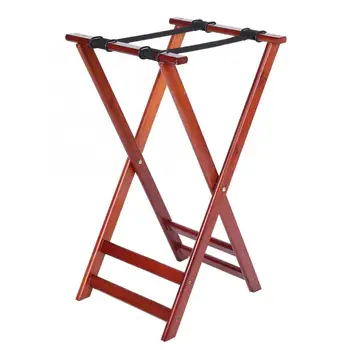 

Protable Pine Folding Luggage Rack Shelf Travel Suitcase Storage Holder Wood Stand Organizer