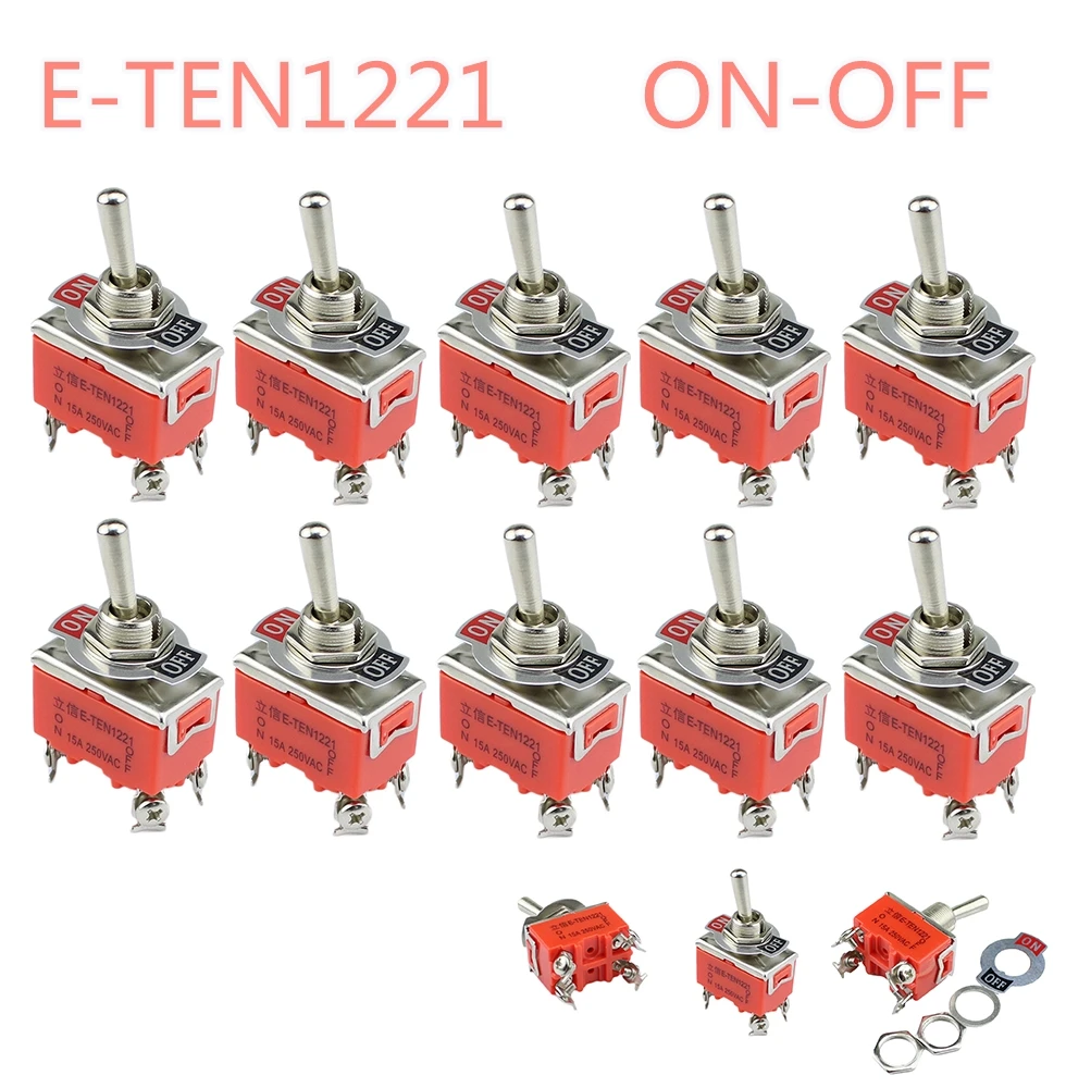 1 шт. E TEN1221 15A 250VAC 4PIN ON OFF рычажный переключатель клавишный питания