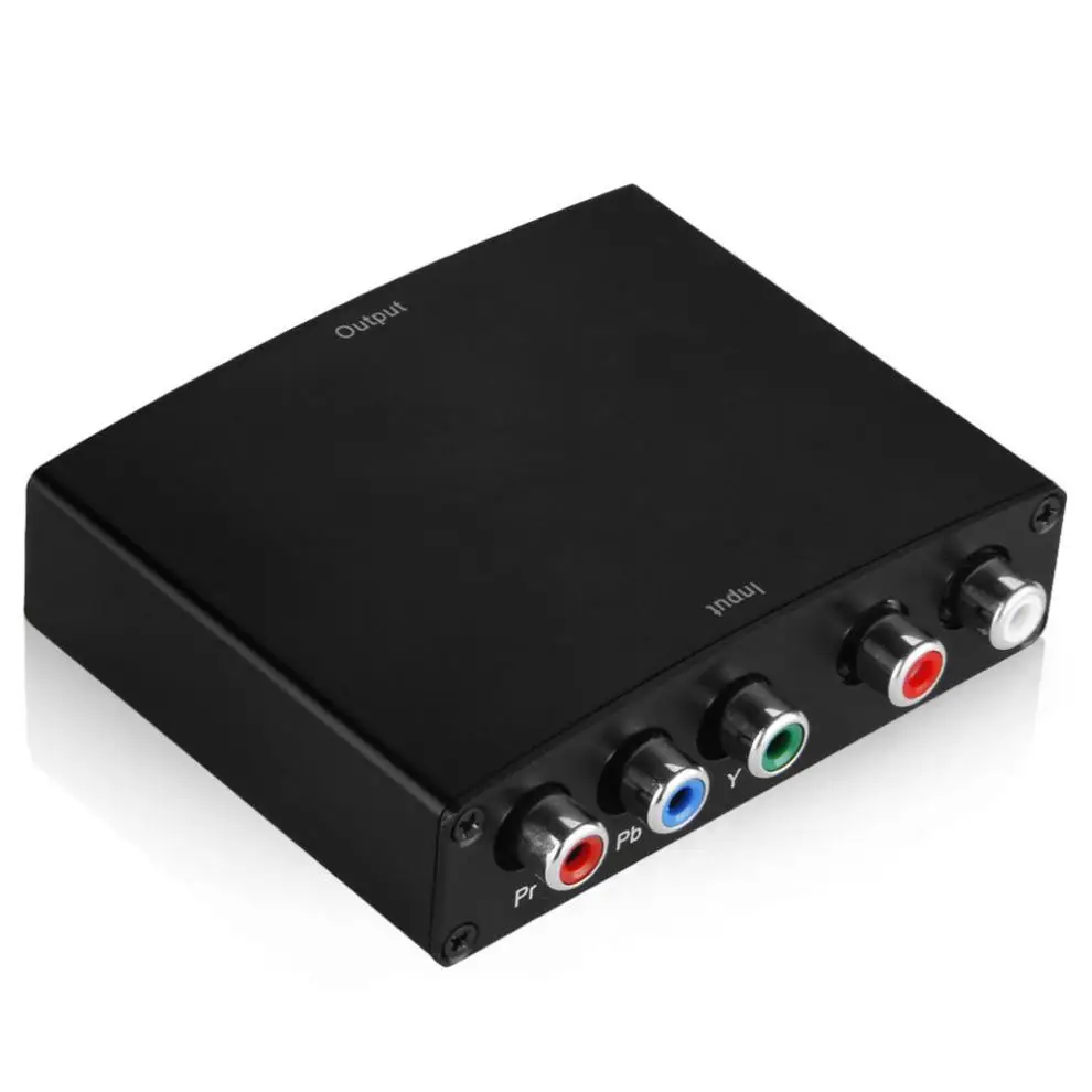 5 RCA компонентный видео YPbpr RGB R/L аудио к HDMI HDTV конвертер