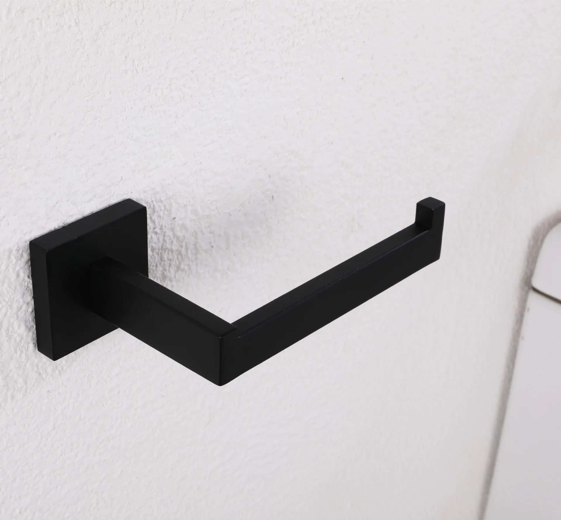 

304 Stainless Steel Paper Towel Rack Black And White with Pattern Roll Stand Simple Kitchen Bathroom Towel Rack Bathroom Hook Un