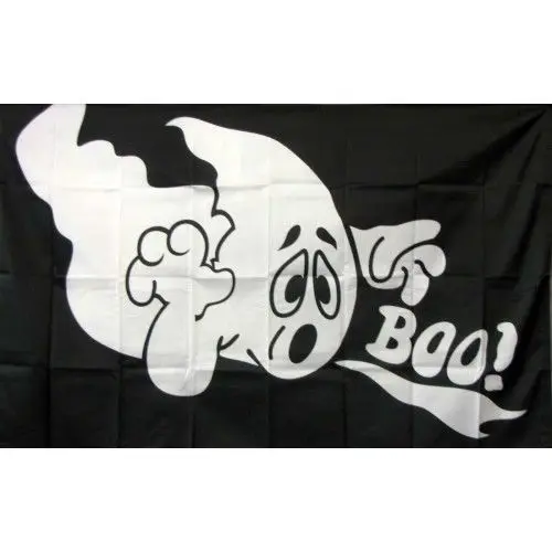 3ft x 5ft 3 x5ftI призрак и рисунком с надписью «Boo Флаг Хэллоуин Декор всепогодный баннер печать баннер, флаг из полиэстера Размеры 150*90 см