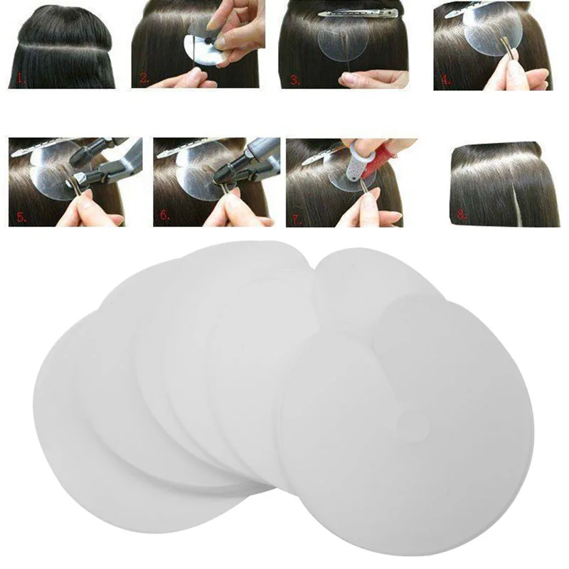 

50Pcs Heat Insulation Films Heat Glue Protectors Scalp Guide Template Shields