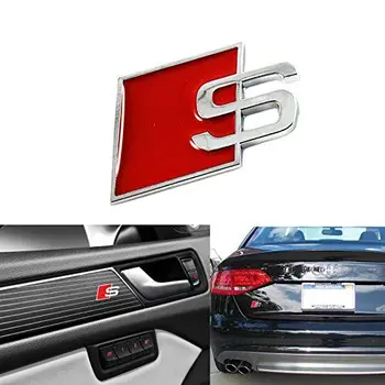 

Xotic Tech rojo S logo Sport cromo insignia emblema para Audi S S4 S5 S6 S8 A4 A6 A8 TT R8 Quattro