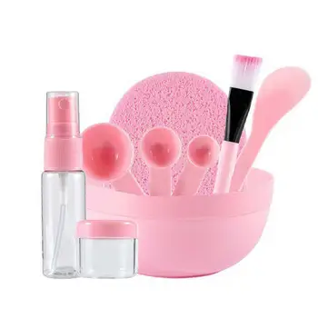 

9pcs DIY Mask Bowl Brush Beauty Tool Homemade Stick Spray Bottle Measuring Spoon Set Cosmetic Accessories