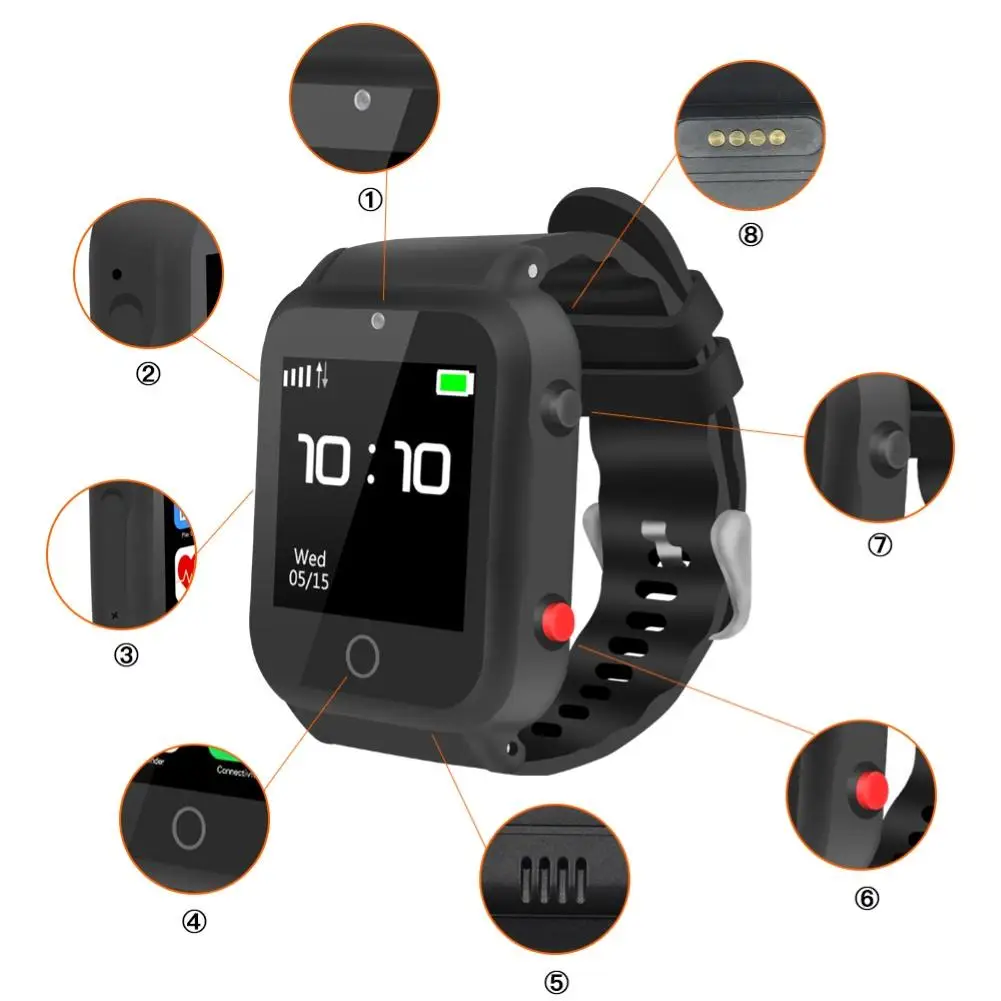 Smart Watch Pedometer S9D GPS 3G Heart Rate Monitor Phone Camera Many Features Smart Watch (For Android OS 5.1)