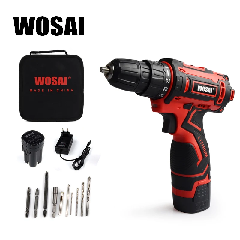 

WOSAI 16V Electric Screwdriver Battery Screwdriver Cordless Drill Power Tools Electric Torque Screwdriver Electric Drill