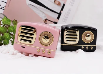

Portable Bluetooth 4.1 Wireless Outdoor Speaker Vintage Retro Classic Style, Enhanced Bass Loudspeaker Stereo Mini Speakers