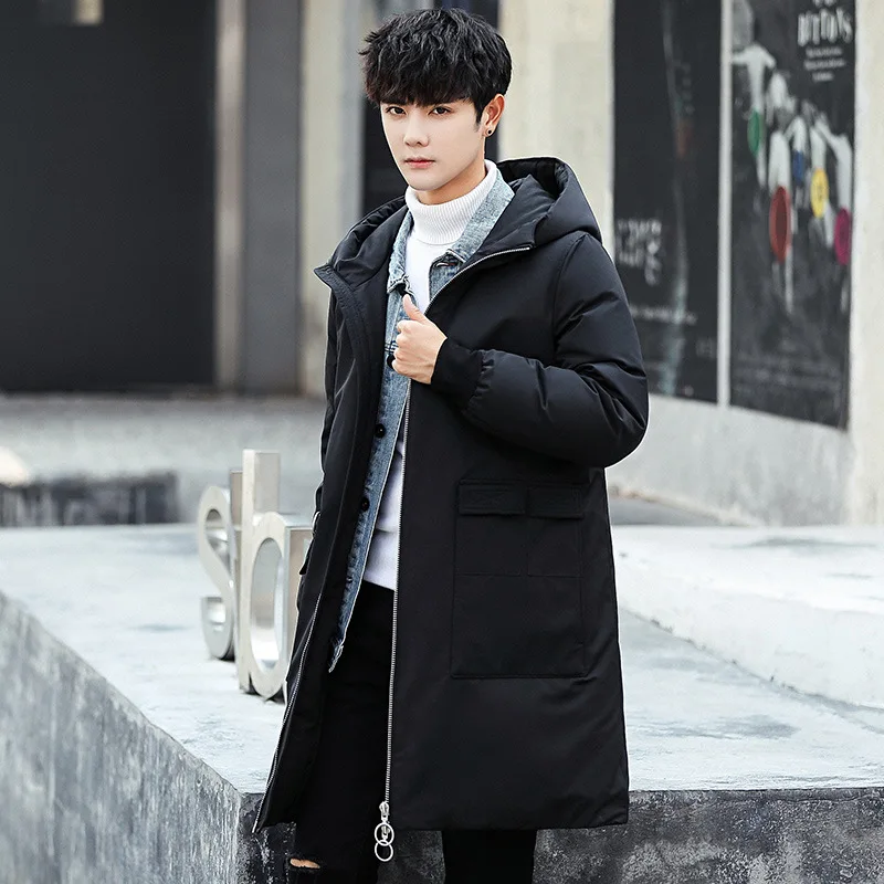 Knee Length Puffer Jackets For Men 