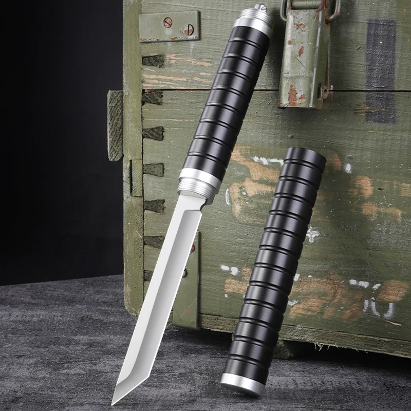 Car Portable Baseball Bat Knife Stainless Steel Fixed Blade Aluminum