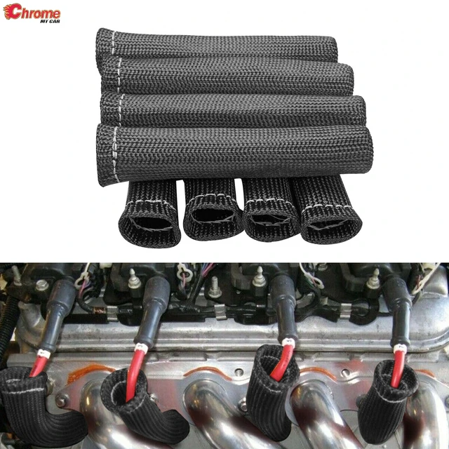 8Pc Spark Plug Wire Boots Heat Shield Protector Sleeve Loom SBC BBC 350 454  Engine 1500°F Car Accessories For Ford Chevy GMC - AliExpress