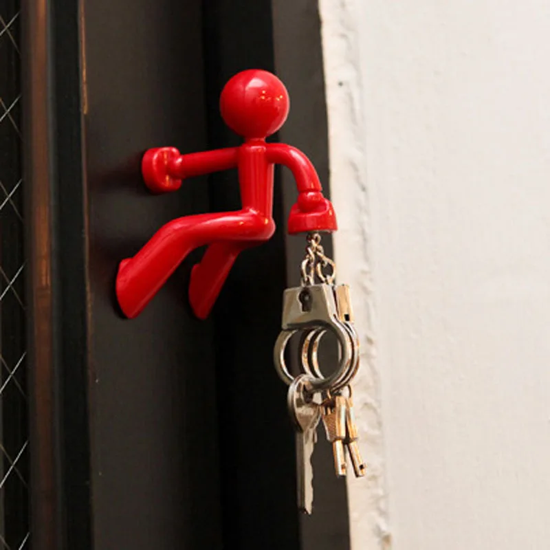 

1pc Magnetic Villain Key Hangers Super Magnetic Iron Hook Climbing Wall Villain Refrigerator Stickers Home Decor !