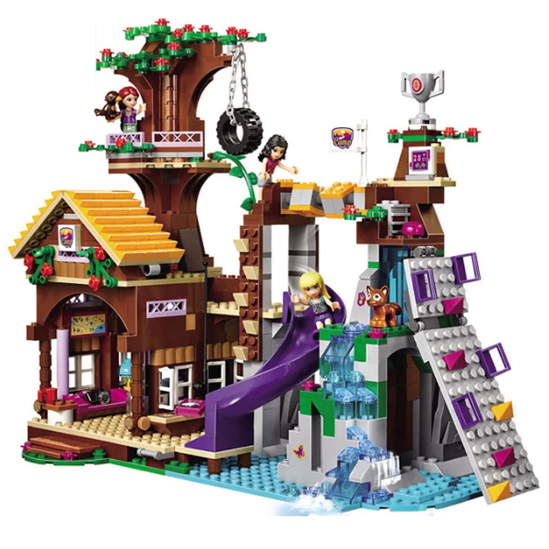 

739pcs Legoinglys Friends Adventure Camp Tree House Building Blocks Bricks Toys For Children Christmas Bricks Gift