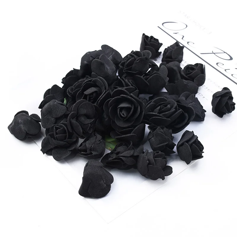 100 pieces 100 шт свадебный плюшевый мишка из роз diy подарок на день Святого Валентина искусственные цветы Новогоднее Рождественское украшение для дома - Цвет: 100 pieces