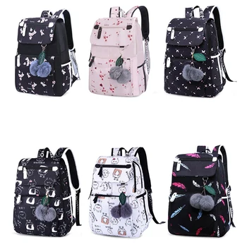 

School Bags for Girls Female Laptop Backpack Usb Backpack Children Backpacks Cute Cat School Backpack for Girls Bag Pack